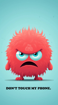 don't touch my phone wallpaper angry cartoon